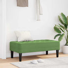 Bench with cushion Light green 113 x 57 x 39 cm Velvet