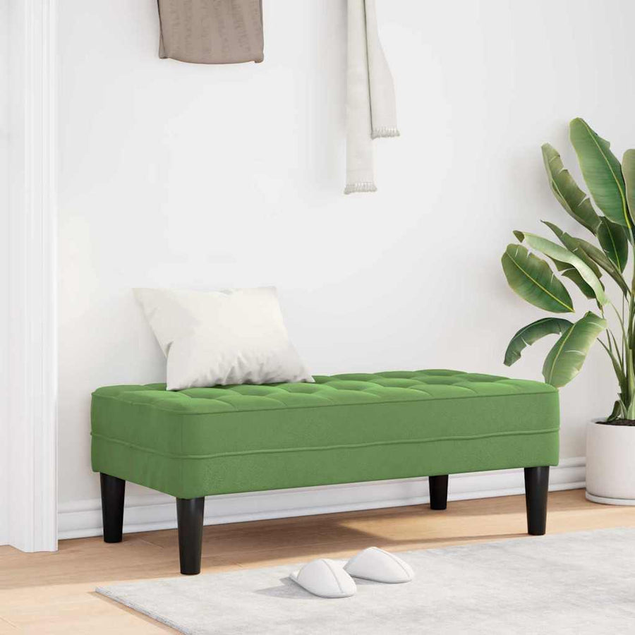 Bank met kussen Lichtgroen 113 x 57 x 39 cm Fluweel