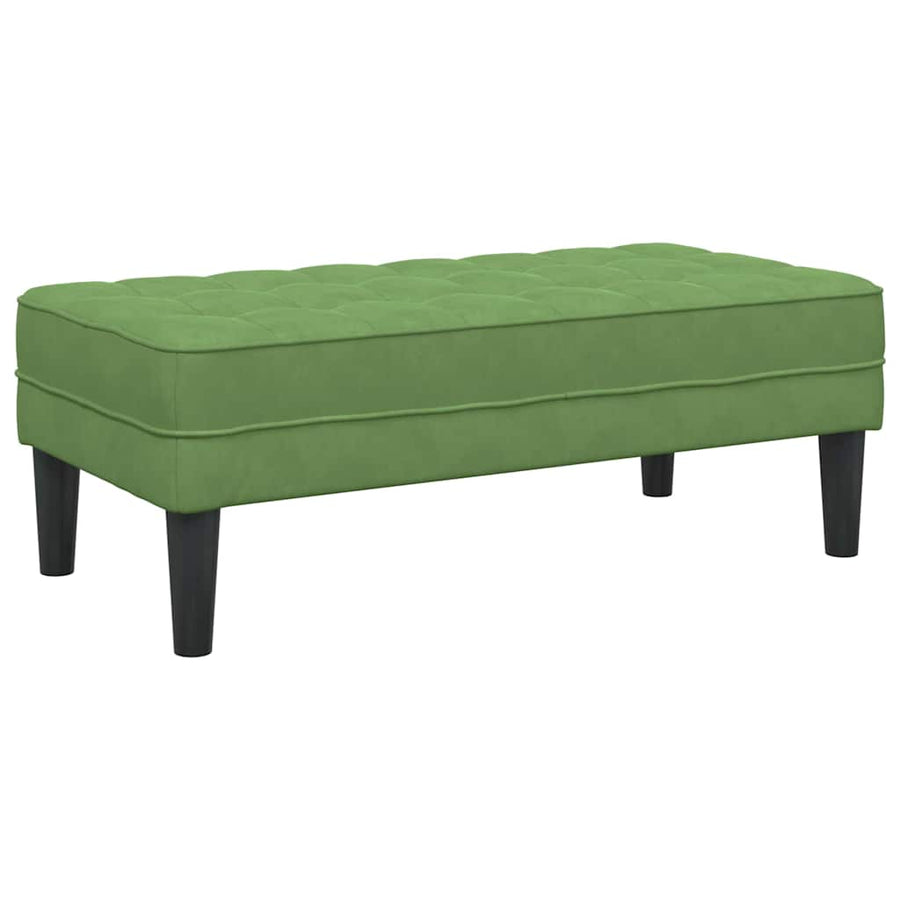 Bank met kussen Lichtgroen 113 x 57 x 39 cm Fluweel