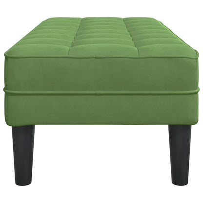 Bank met kussen Lichtgroen 113 x 57 x 39 cm Fluweel