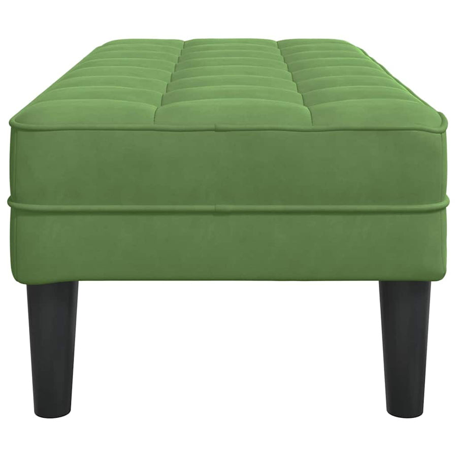 Bank met kussen Lichtgroen 113 x 57 x 39 cm Fluweel