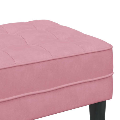 Bank met kussen Roze 113 x 57 x 39 cm Fluweel