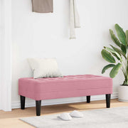 Bank roze 113x57x39 cm fluweel