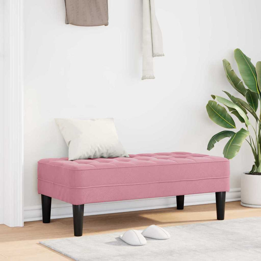 Bank met kussen Roze 113 x 57 x 39 cm Fluweel