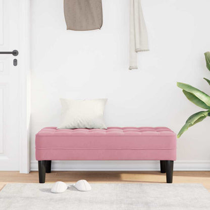 Bank met kussen Roze 113 x 57 x 39 cm Fluweel