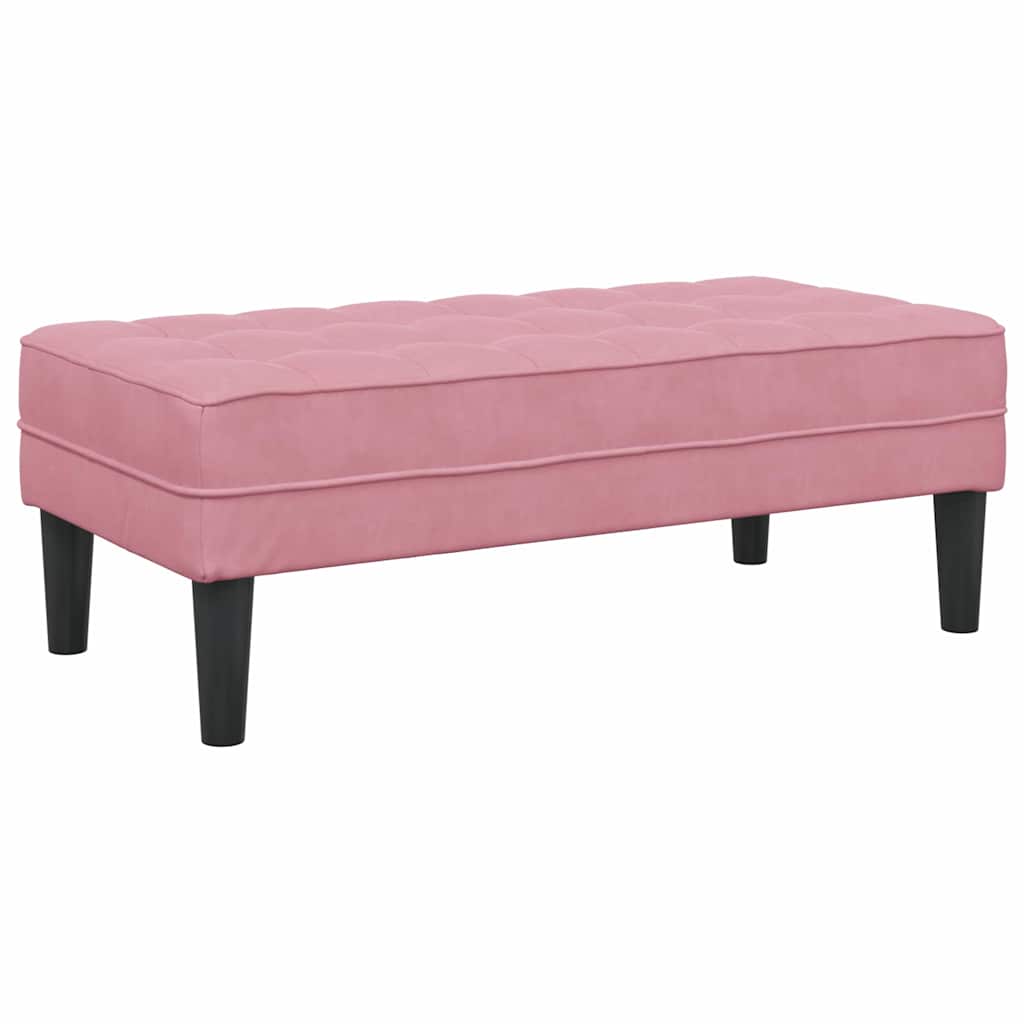 Bank met kussen Roze 113 x 57 x 39 cm Fluweel