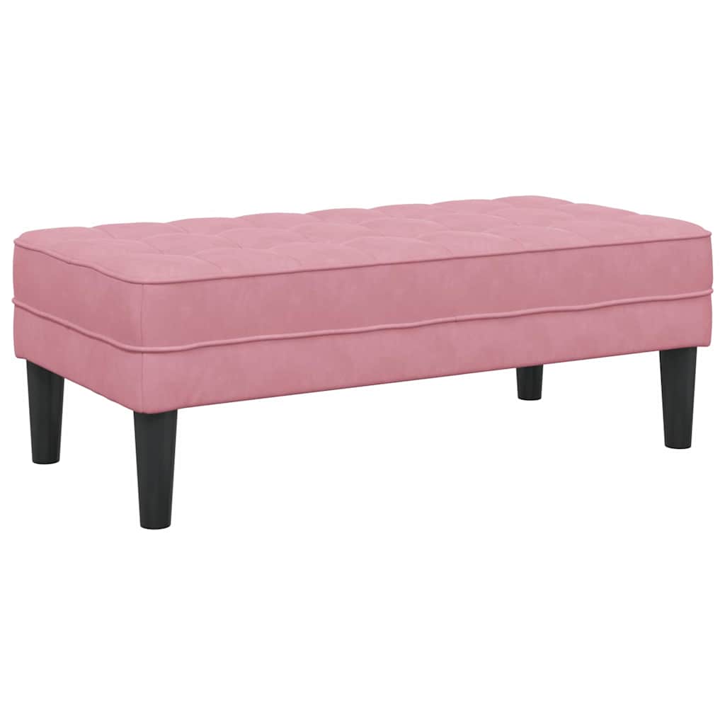 Bank met kussen Roze 113 x 57 x 39 cm Fluweel