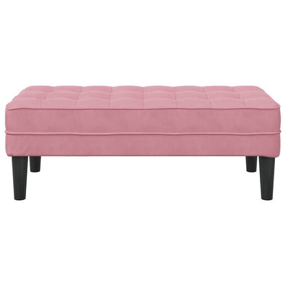 Bank met kussen Roze 113 x 57 x 39 cm Fluweel
