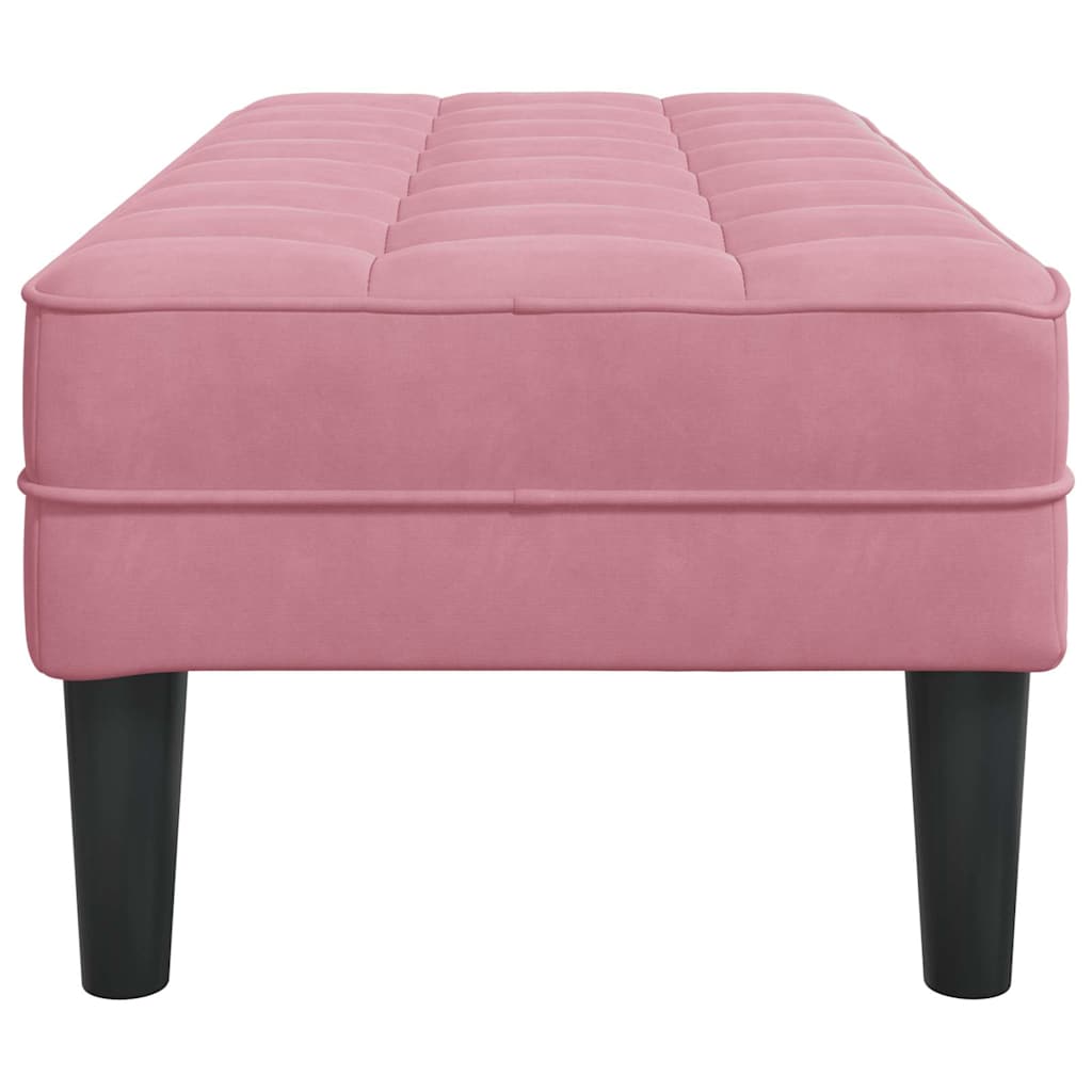 Bank met kussen Roze 113 x 57 x 39 cm Fluweel
