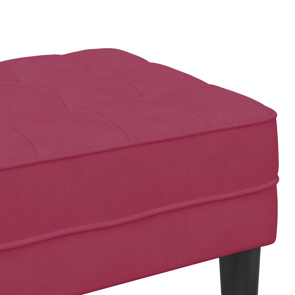 Bank met kussen Wijnrood 113 x 57 x 39 cm Fluweel
