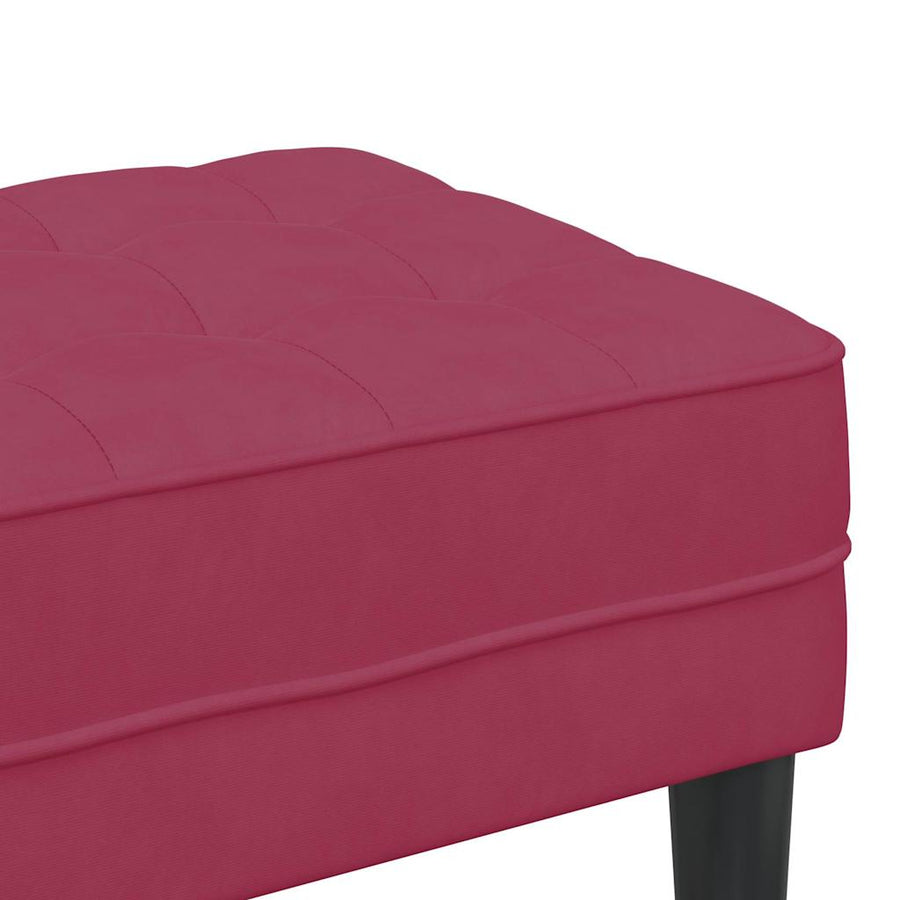Bank met kussen Wijnrood 113 x 57 x 39 cm Fluweel