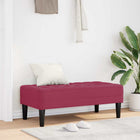Bank 113x57x39 cm wijnrood fluweel