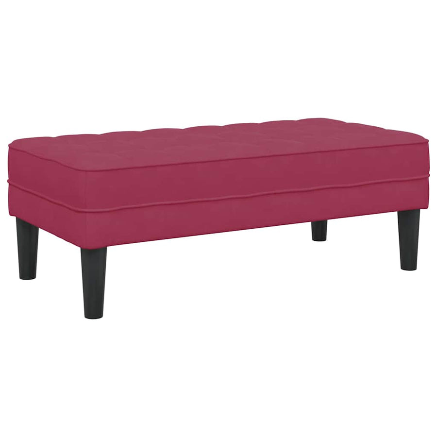 Bank met kussen Wijnrood 113 x 57 x 39 cm Fluweel
