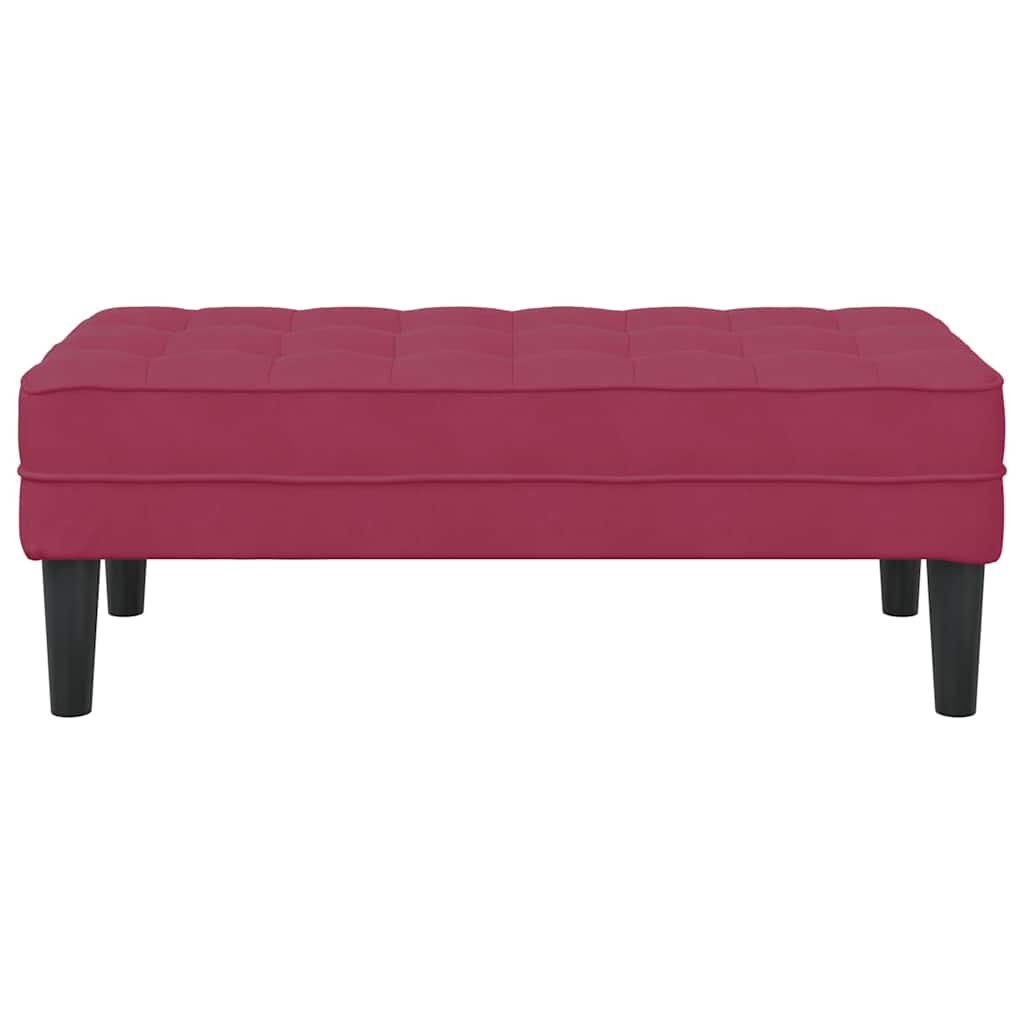 Bank met kussen Wijnrood 113 x 57 x 39 cm Fluweel