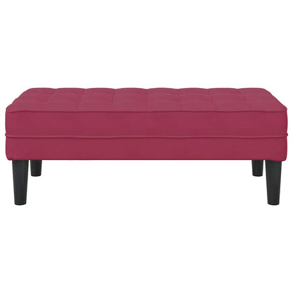 Bank met kussen Wijnrood 113 x 57 x 39 cm Fluweel