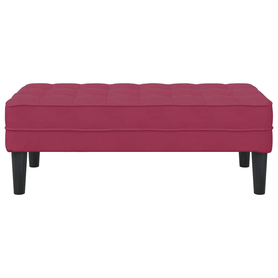 Bank met kussen Wijnrood 113 x 57 x 39 cm Fluweel