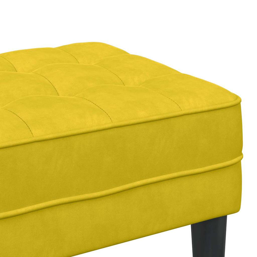 Bank met kussen Geel 113 x 57 x 39 cm Fluweel