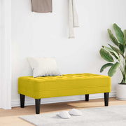Bank 113x57x39 cm geel fluweel