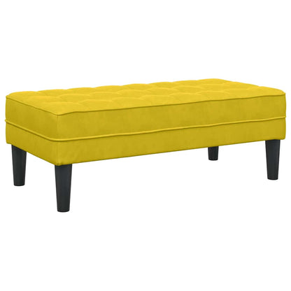 Bank met kussen Geel 113 x 57 x 39 cm Fluweel