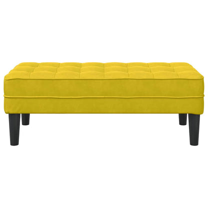 Bank met kussen Geel 113 x 57 x 39 cm Fluweel