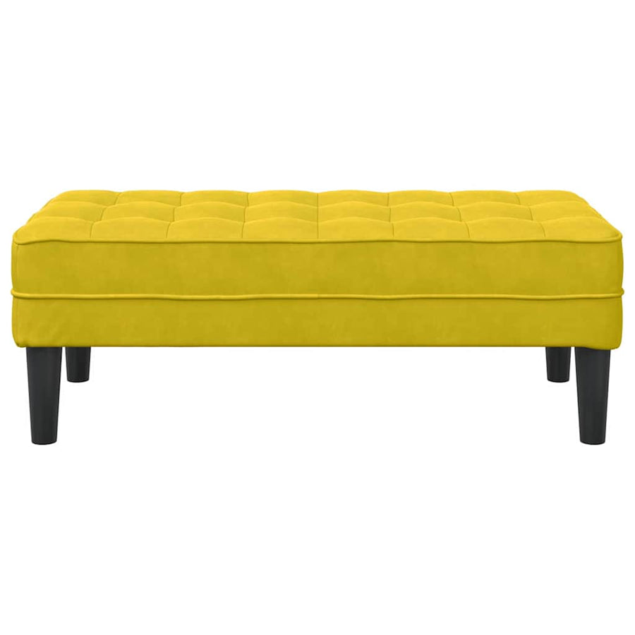 Bank met kussen Geel 113 x 57 x 39 cm Fluweel