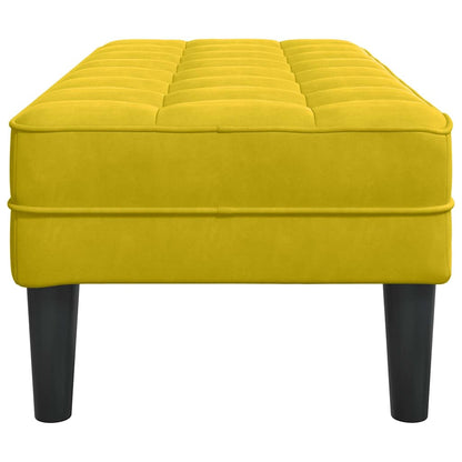 Bank met kussen Geel 113 x 57 x 39 cm Fluweel