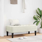 Bench with cushion Cream 113 x 57 x 39 cm Velvet