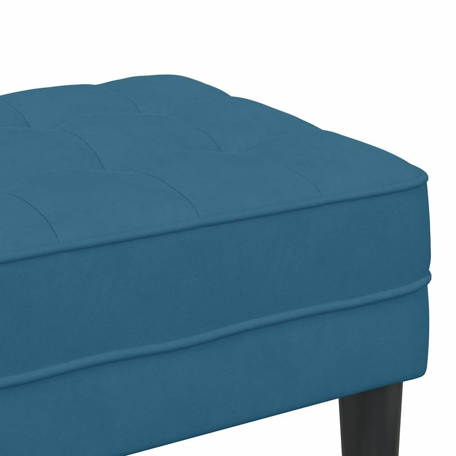 Bank met kussen Blauw 113 x 57 x 39 cm Fluweel