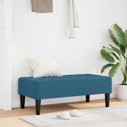 Bank 113x57x39 cm blauw fluweel
