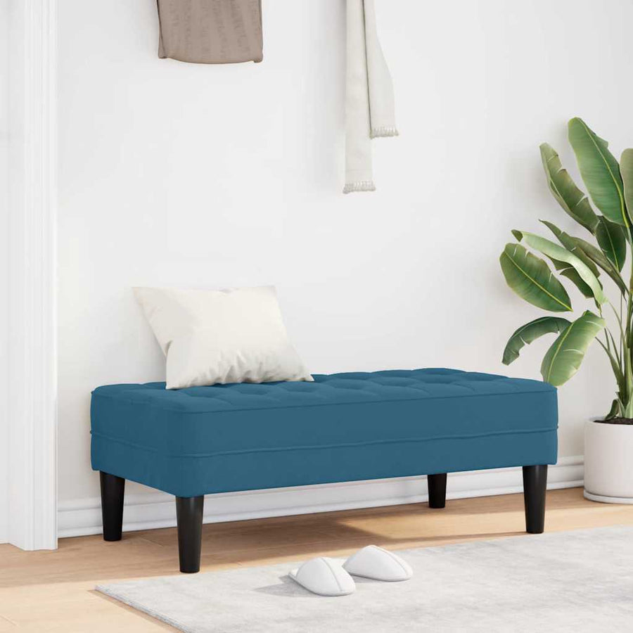 Bank met kussen Blauw 113 x 57 x 39 cm Fluweel