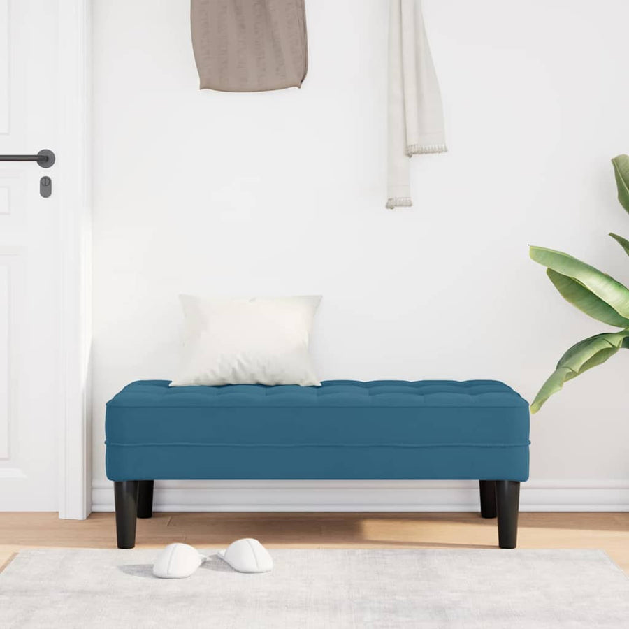 Bank met kussen Blauw 113 x 57 x 39 cm Fluweel
