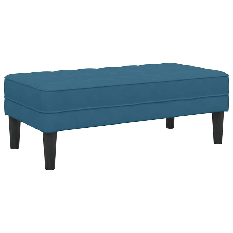 Bank met kussen Blauw 113 x 57 x 39 cm Fluweel