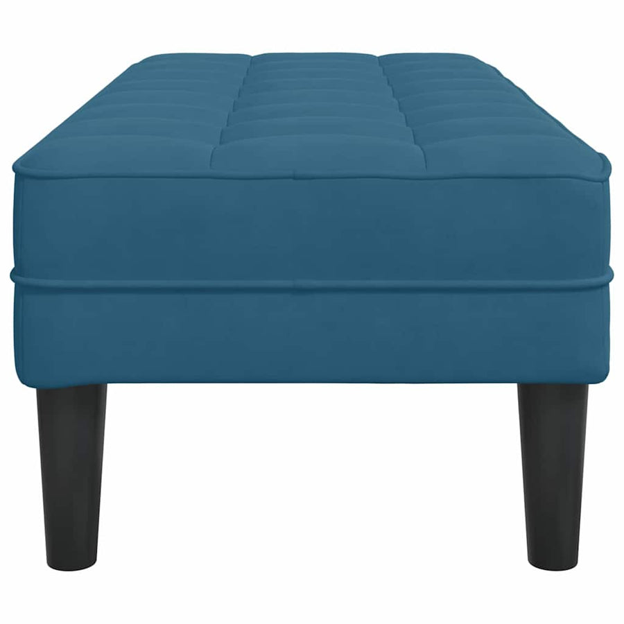 Bank met kussen Blauw 113 x 57 x 39 cm Fluweel
