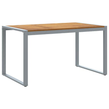 Tuinstafel Grijs 140 x 80 x 75 cm Massief Acaciahout