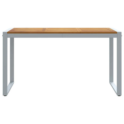 Tuinstafel Grijs 140 x 80 x 75 cm Massief Acaciahout