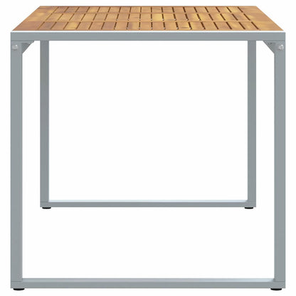 Tuinstafel Grijs 140 x 80 x 75 cm Massief Acaciahout
