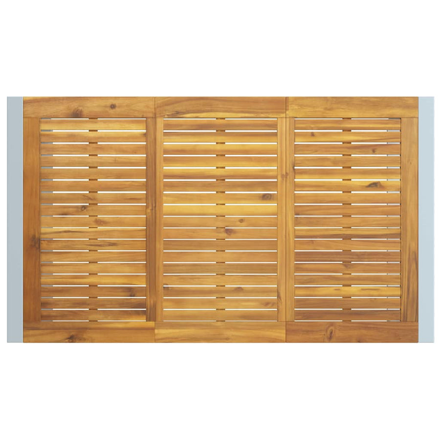 Tuinstafel Grijs 140 x 80 x 75 cm Massief Acaciahout