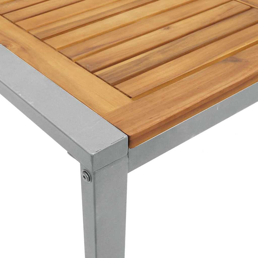Tuinstafel Grijs 160 x 80 x 75 cm Massief Acaciahout