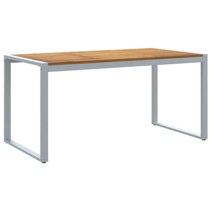 Tuinstafel Grijs 160 x 80 x 75 cm Massief Acaciahout