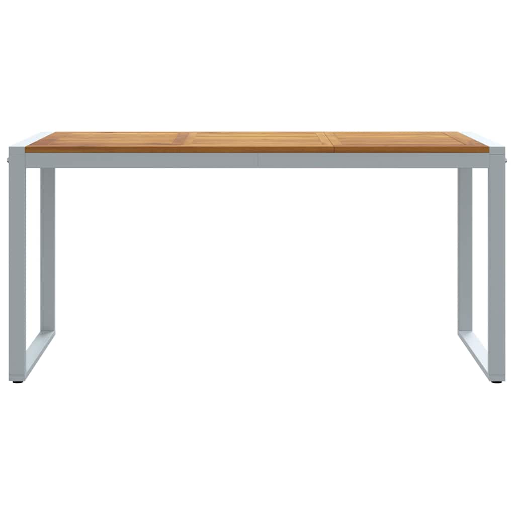 Tuinstafel Grijs 160 x 80 x 75 cm Massief Acaciahout