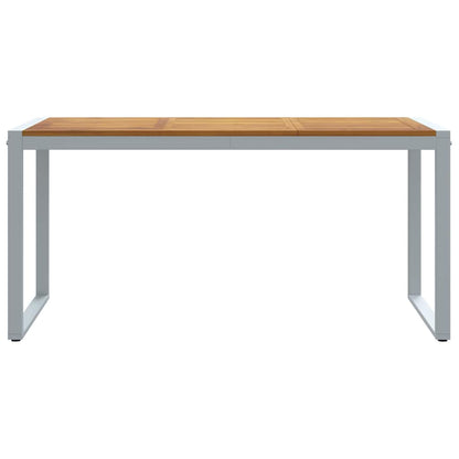 Tuinstafel Grijs 160 x 80 x 75 cm Massief Acaciahout