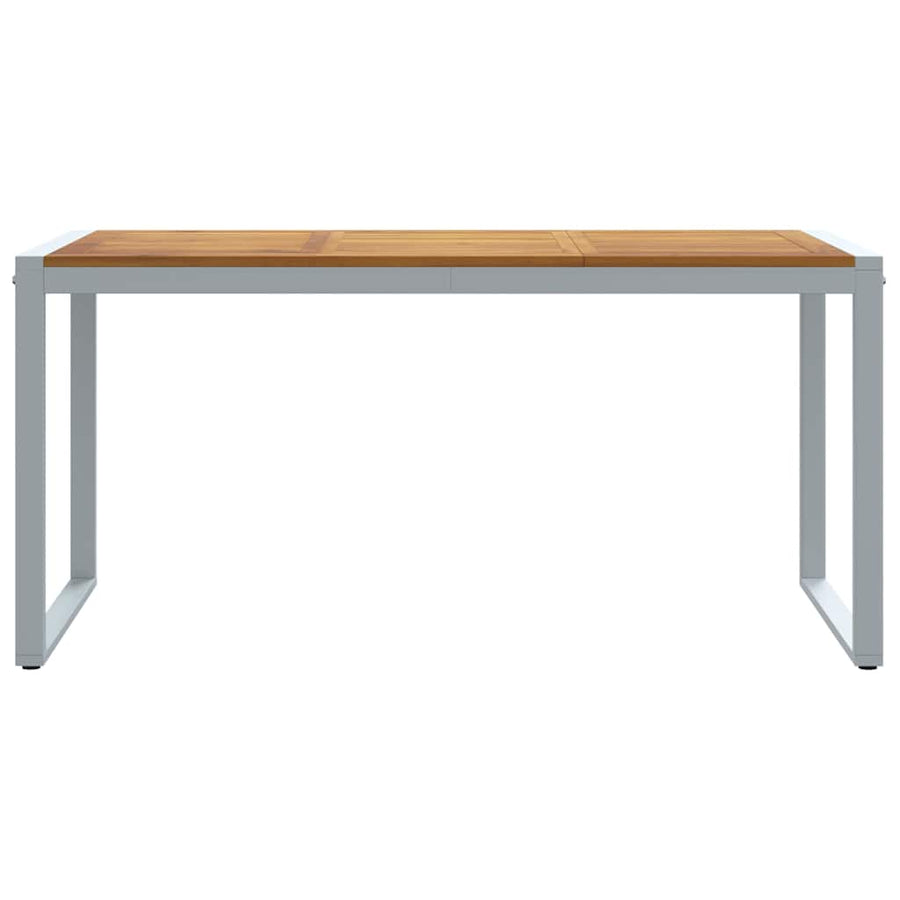 Tuinstafel Grijs 160 x 80 x 75 cm Massief Acaciahout
