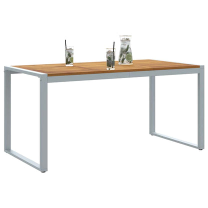 Tuinstafel Grijs 160 x 80 x 75 cm Massief Acaciahout