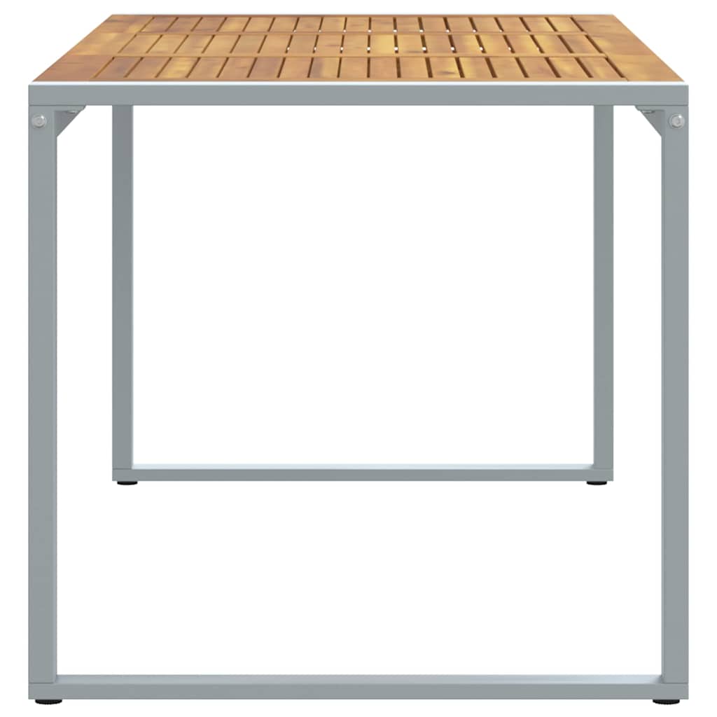 Tuinstafel Grijs 160 x 80 x 75 cm Massief Acaciahout
