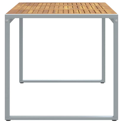 Tuinstafel Grijs 160 x 80 x 75 cm Massief Acaciahout