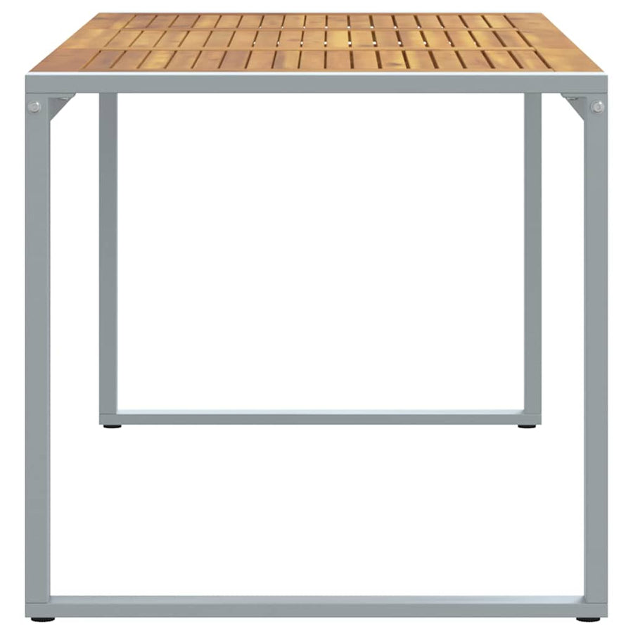 Tuinstafel Grijs 160 x 80 x 75 cm Massief Acaciahout