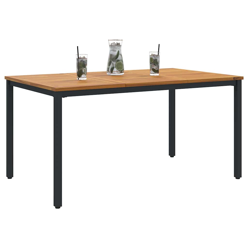 Buiten Tafel Natuurlijk en Zwart 150 x 90 x 75 cm