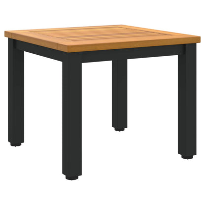 Buiten Tafel Natuurlijk en Zwart 45 x 45 x 38 cm