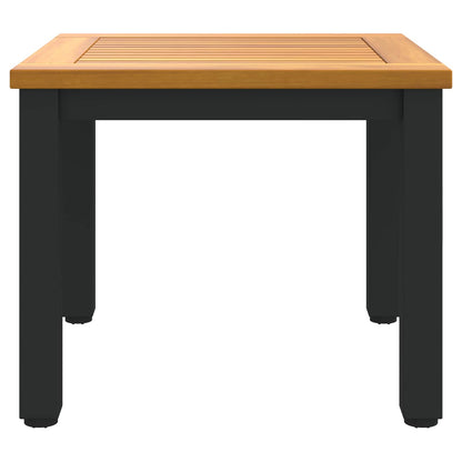 Buiten Tafel Natuurlijk en Zwart 45 x 45 x 38 cm