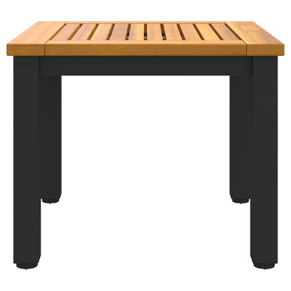 Buiten Tafel Natuurlijk en Zwart 45 x 45 x 38 cm